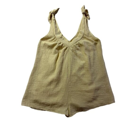 Judith March Cream‎ Color Lined Sleeveless Romper Sz Medium - Picture 2 of 8
